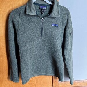 Patagonia Olive Quarter-Zip Fleece